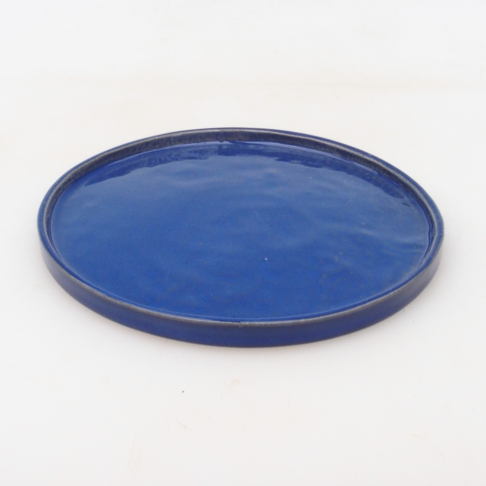 Récipient rond pour bonsaïs D7-S - 16 x 16 x 1 cm - bleu