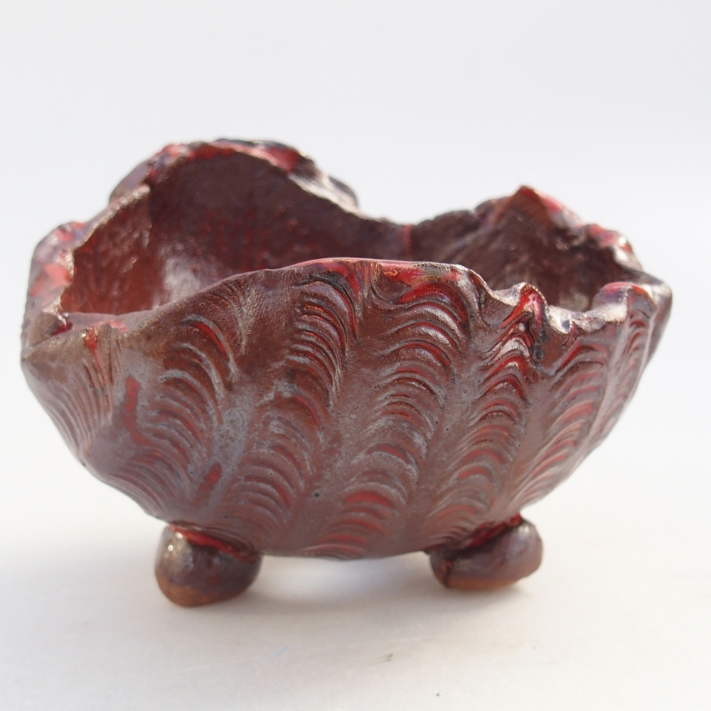 Coquille en céramique 10 x 10 x 8 cm , couleur marron