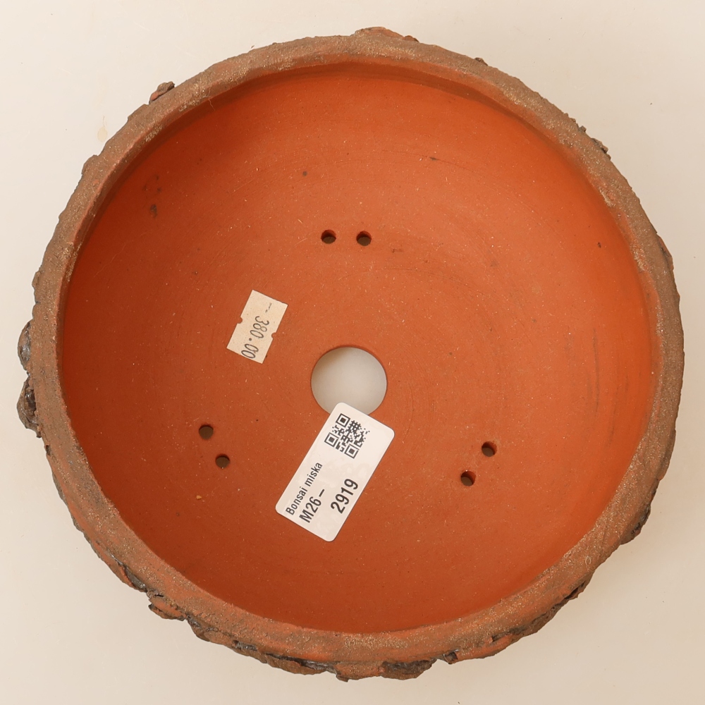 Pot à bonsaï en céramique 17,5 x 17,5 x 6,5 cm, couleur marron