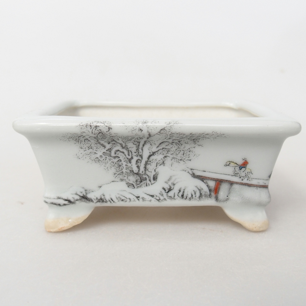 Mini bol bonsaï 8 x 6 x 3 cm, blanc