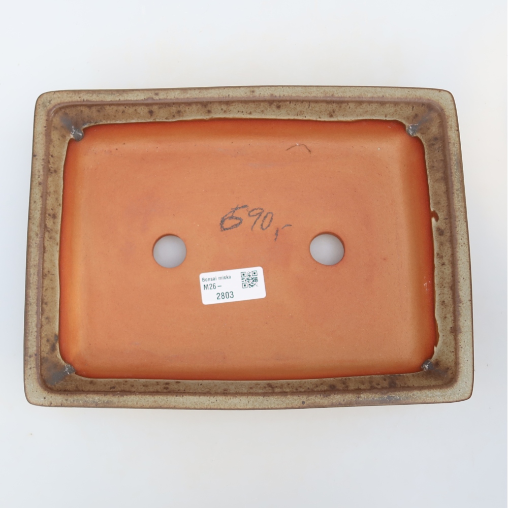 Bol en céramique  26 x 20 x 5 cm, couleur marron