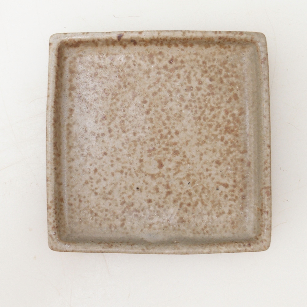 Soucoupe Bonsaï carrée S - 8 x 8 x 1 cm - beige