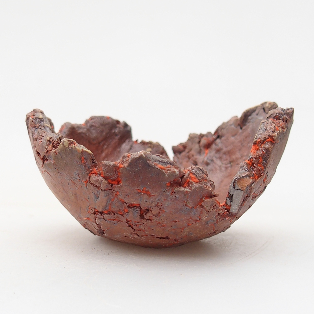 Coquille en céramique 7 x 7 x 4 cm , couleur orange