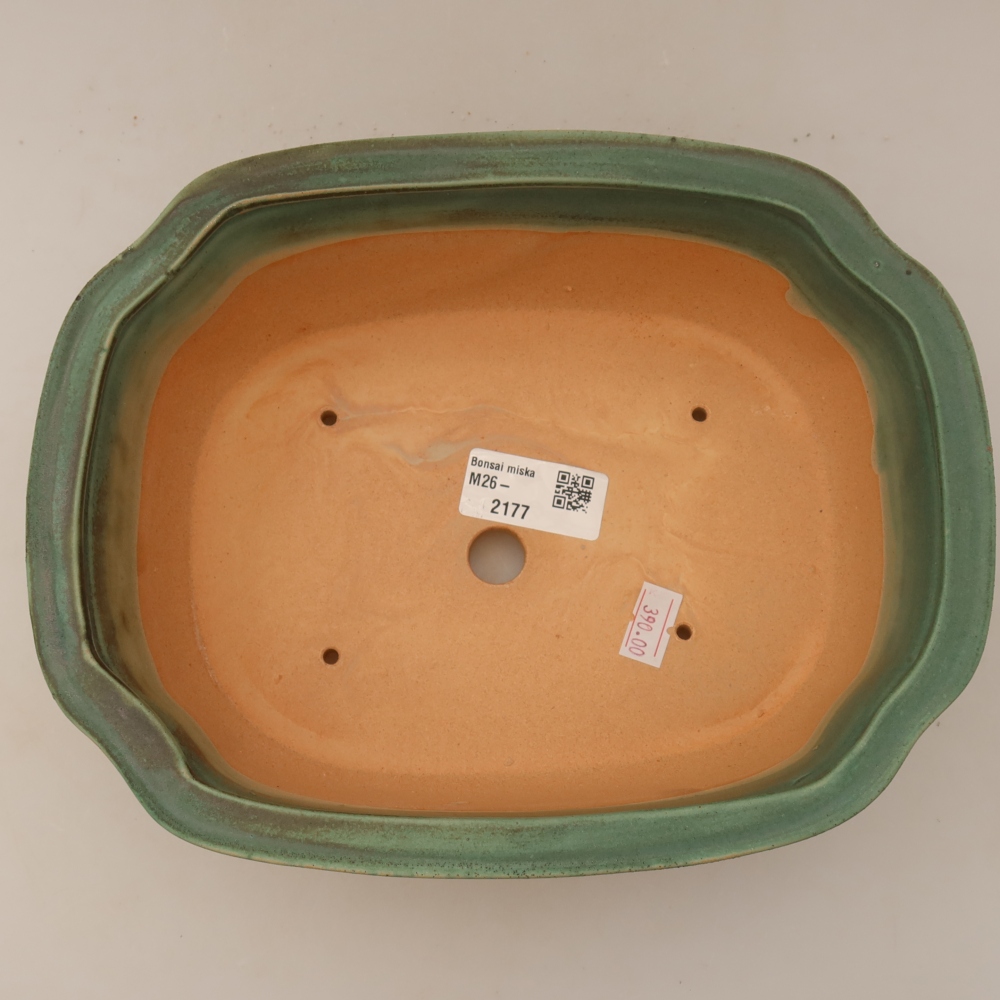 Bol à bonsaï en céramique 23 x 19 x 7 cm, brun