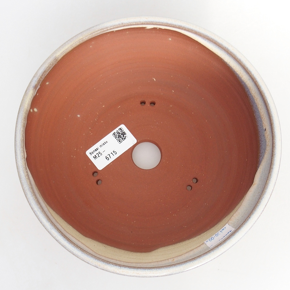 Bol à bonsaï en céramique 19,5 x 19,5 x 6,5 cm, couleur bleu