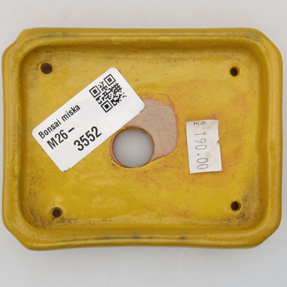 Bol à bonsaï en céramique 10 x 8 x 2 cm, jaune