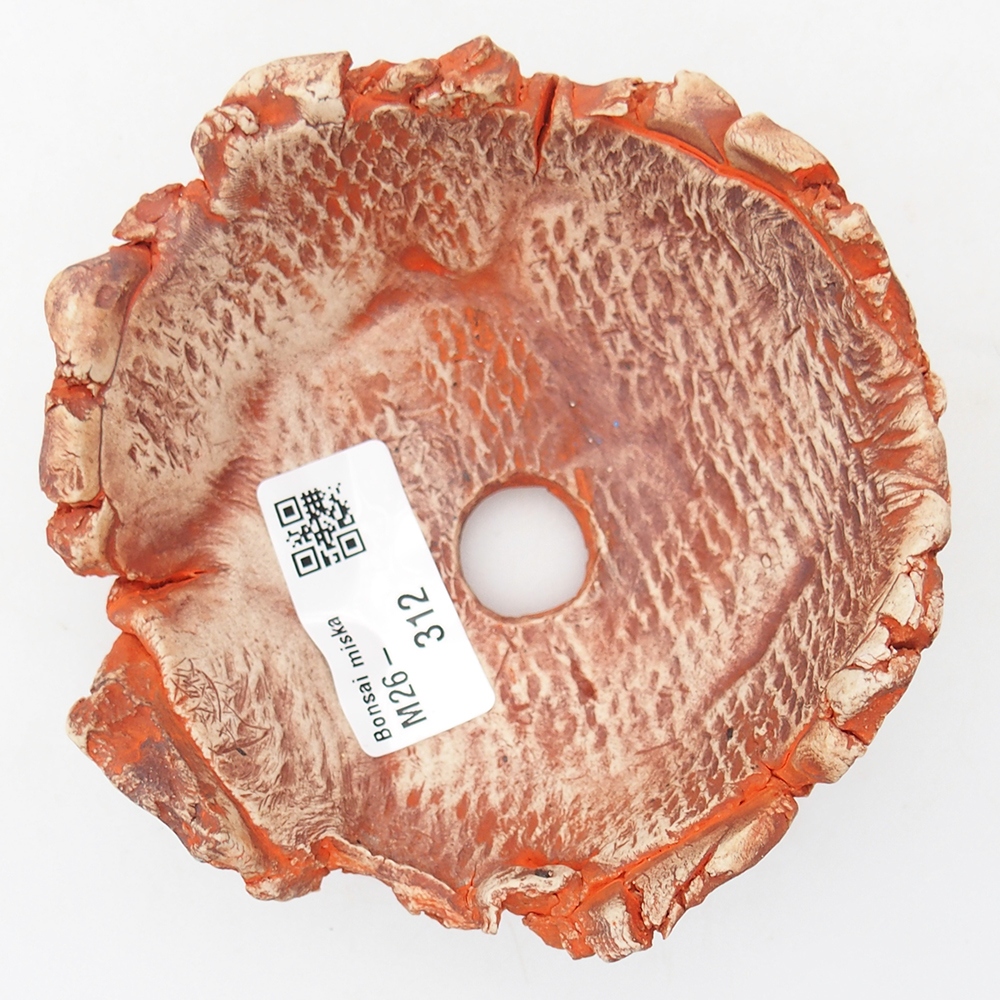 Coquille en céramique 11 x 11 x 5 cm , couleur orange