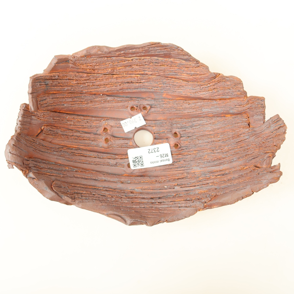 Coquille en céramique  22,5 x 16 x 8 cm, couleur marron