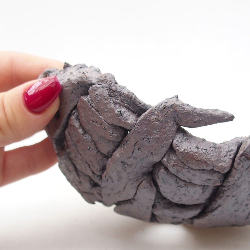 Coquille en céramique 16 x 14 x 6,5 cm , couleur métallique