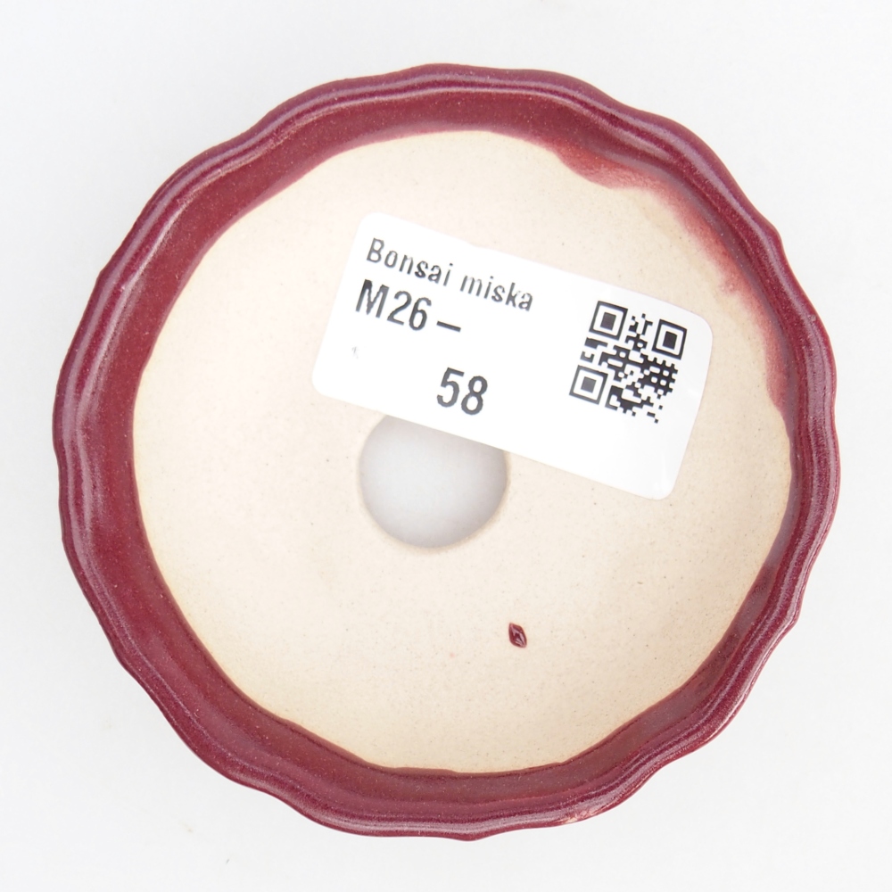 Mini bol bonsaï 7,5 x 7,5 x 2,5 cm, bordeaux