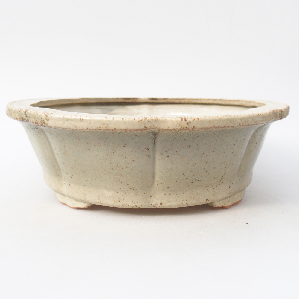 Bol à bonsaï en céramique 26 x 26 x 8,5 cm, couleur beige