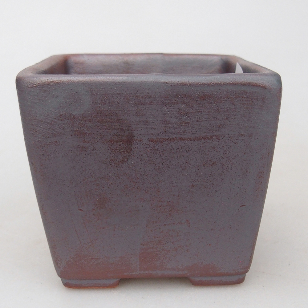 Bol bonsaï en céramique 7,5 x 7,5 x 7 cm, couleur métal