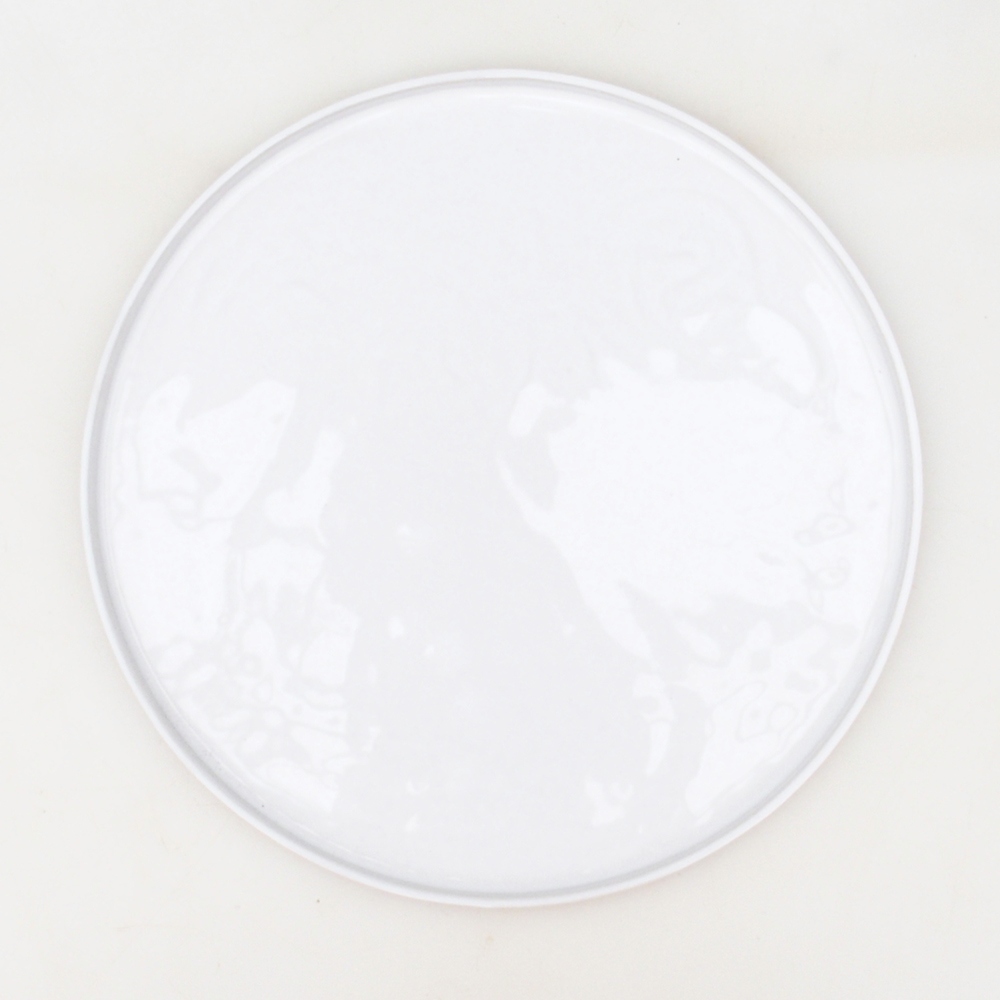 Récipient rond pour bonsaïs D7-L - 28 x 28 x 1,5 cm - blanc