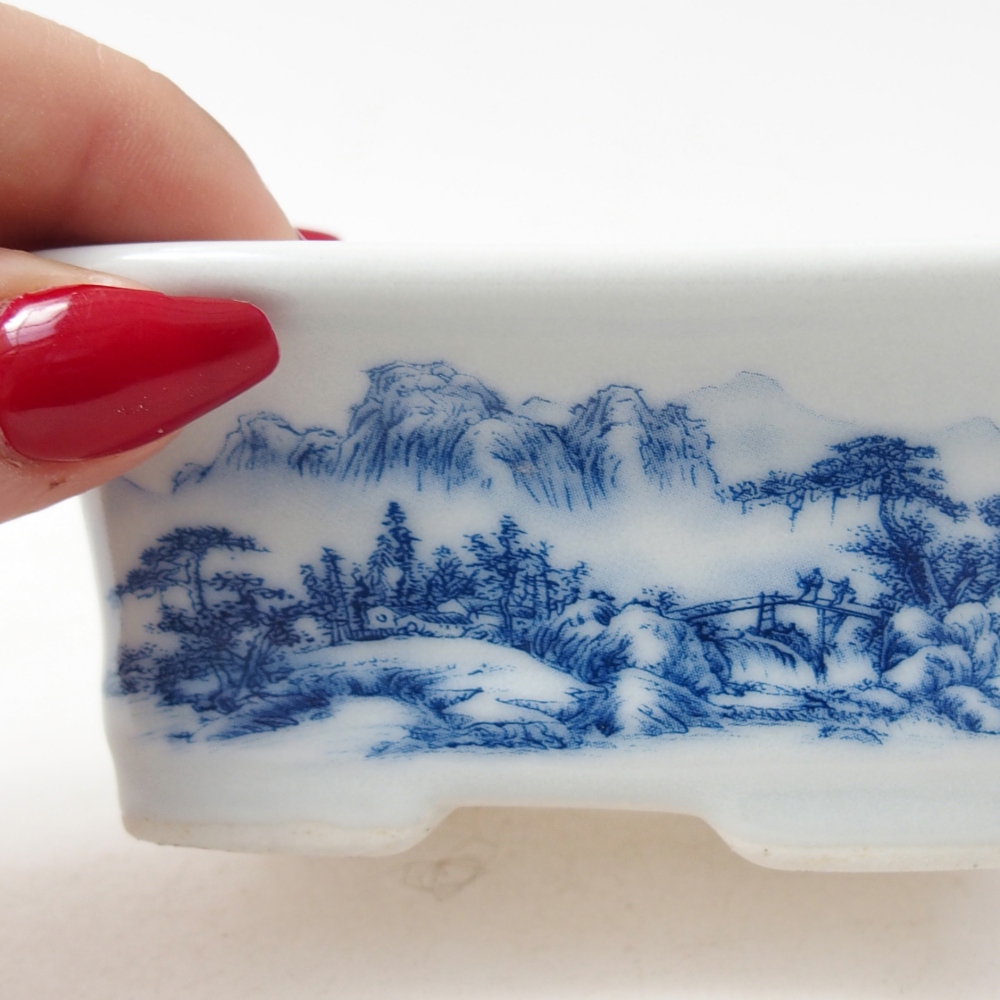 Mini bol bonsaï 10 x 7,5 x 4 cm, couleur blanc