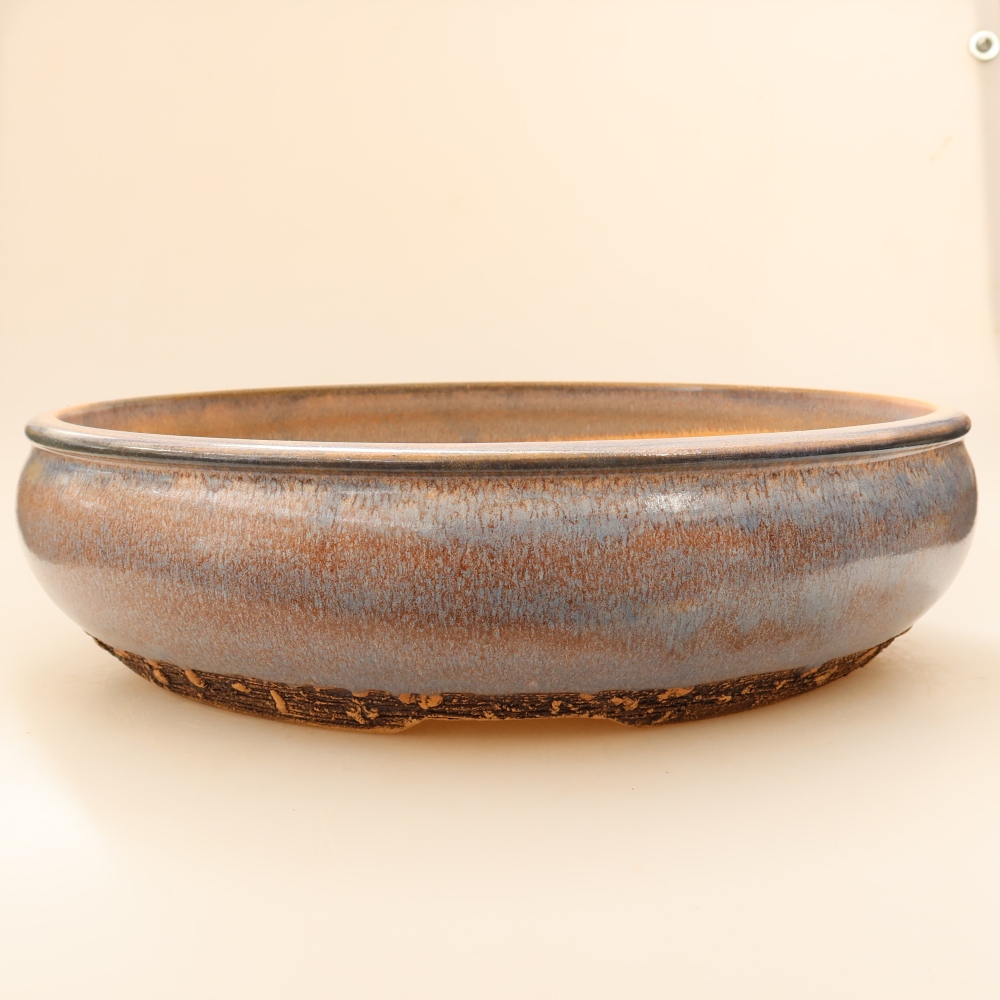 Pot à bonsaï en céramique 32,5 x 32,5 x 8 cm, couleur bleue - RETRAIT SUR PLACE UNIQUEMENT ou expédition par palette