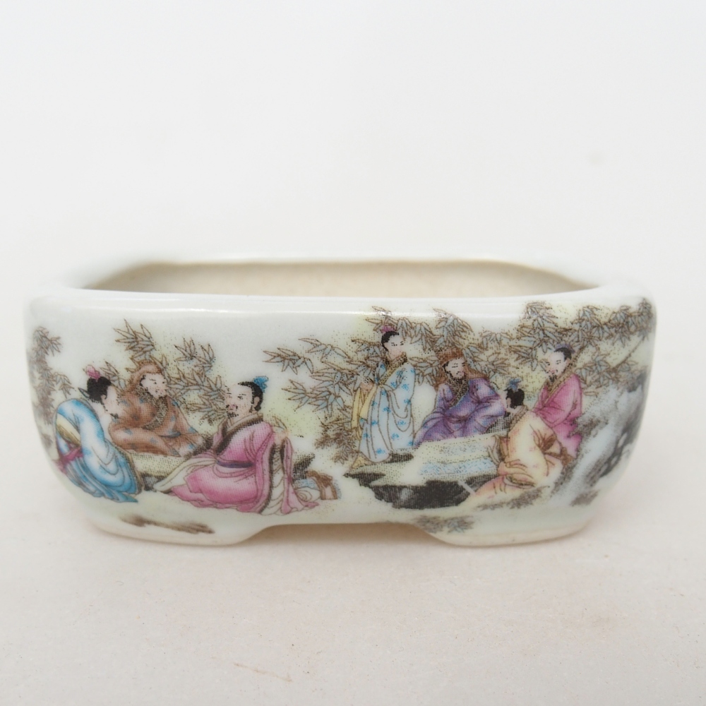 Mini bol bonsaï 8 x 6 x 3 cm, blanc