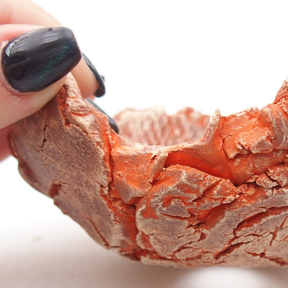 Coquille en céramique 11 x 11 x 5 cm , couleur orange