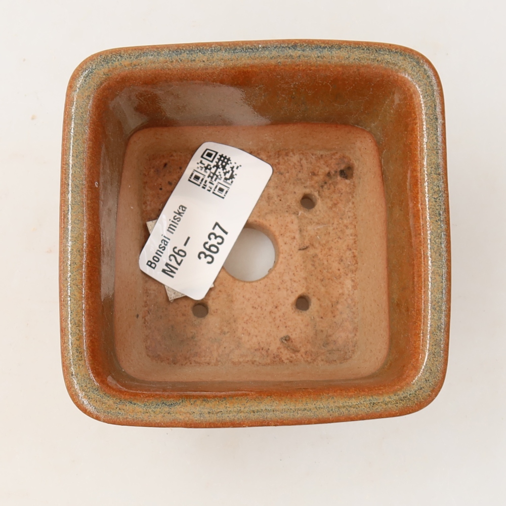 Bol à bonsaï en céramique 8,5 x 8,5 x 5,5 cm, brun