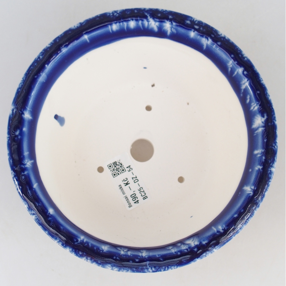 Bol à bonsaï en céramique 16 x 16 x 8,5 cm, couleur bleu