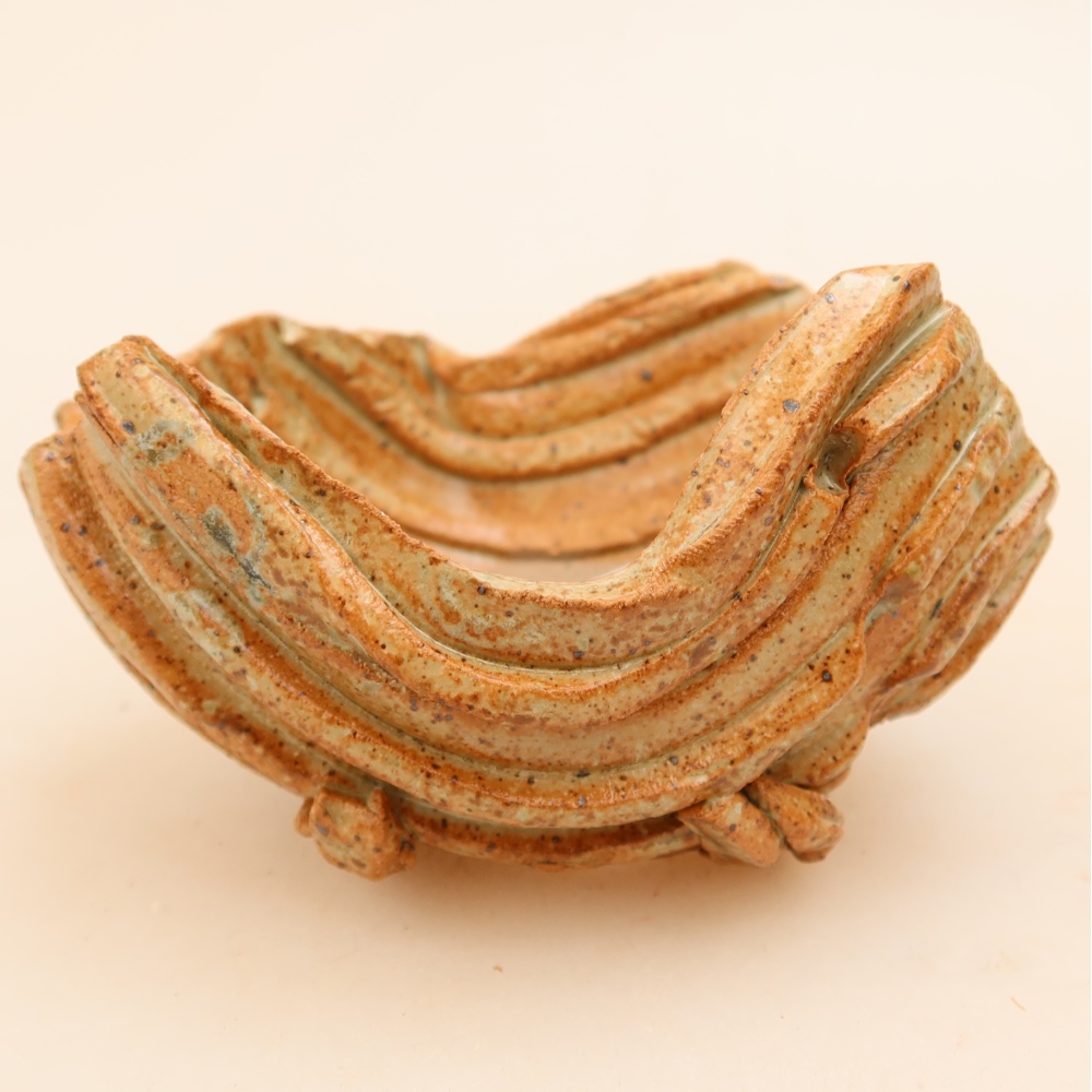 Coquille en céramique 9 x 8,5 x 5,5 cm , couleur beige