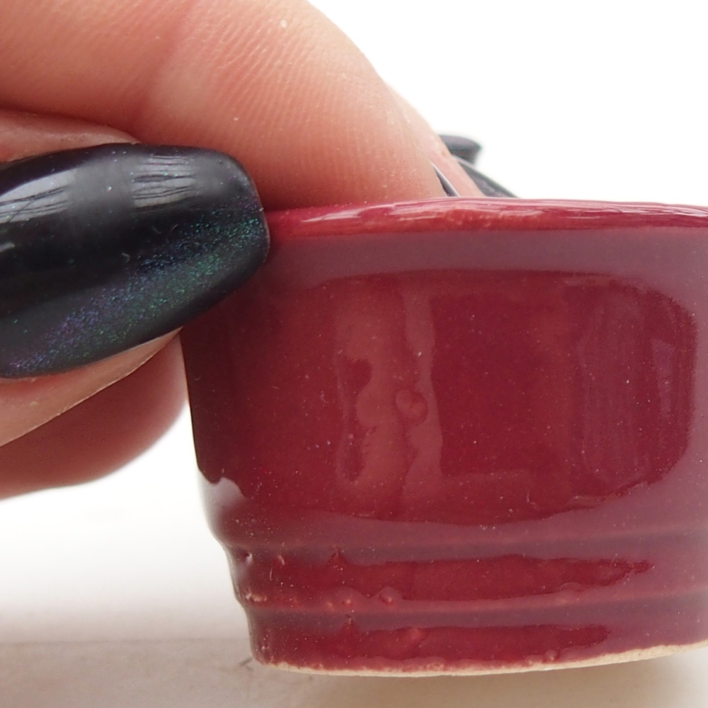 Mini bol bonsaï 4 x 4 x 2 cm, bordeaux