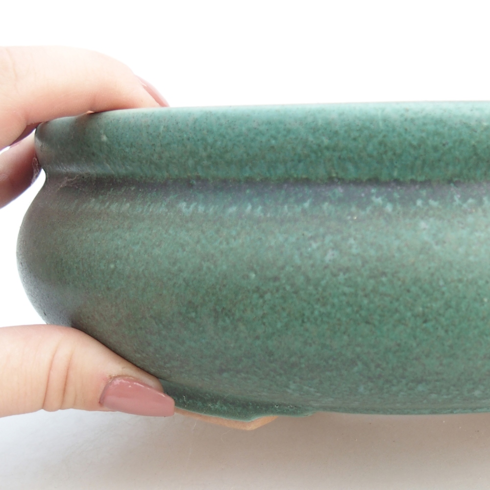 Bol à bonsaï en céramique 23 x 23 x 8 cm, vert