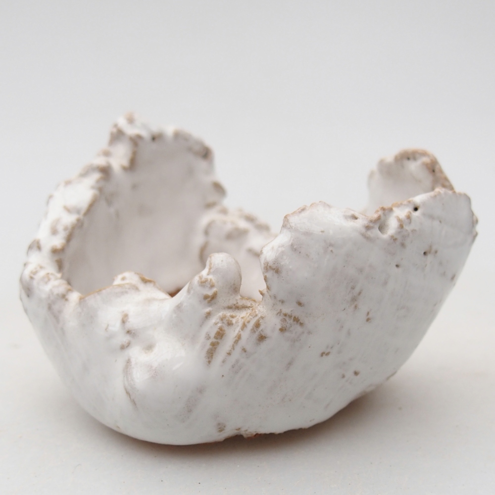Coquille en céramique 7 x 6,5 x 5 cm , couleur blanche
