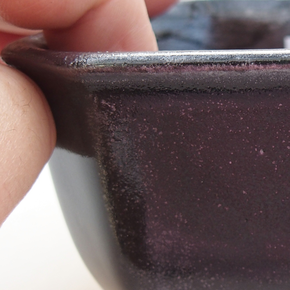 Bol à bonsaï en céramique 10 x 10 x 6 cm, vert