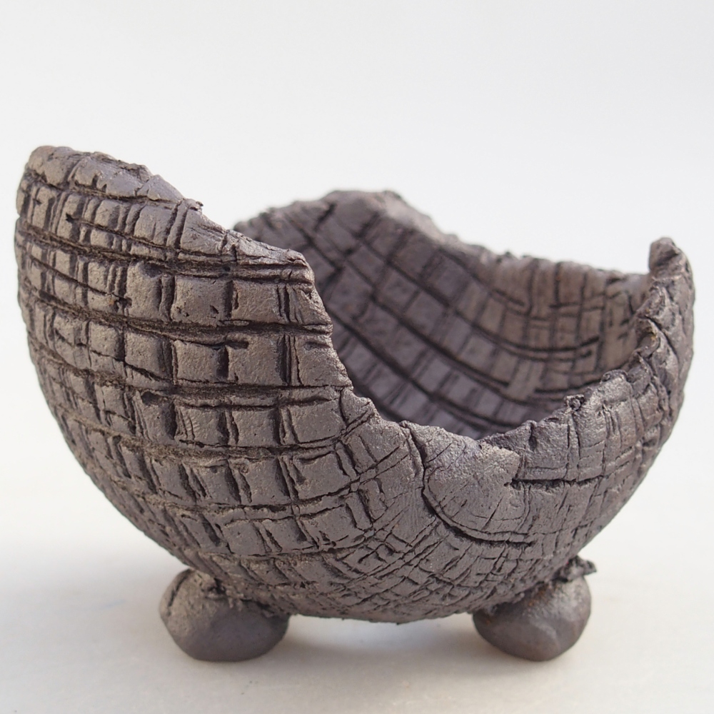 Coquille en céramique 8 x 8 x 6,5 cm , couleur métallique