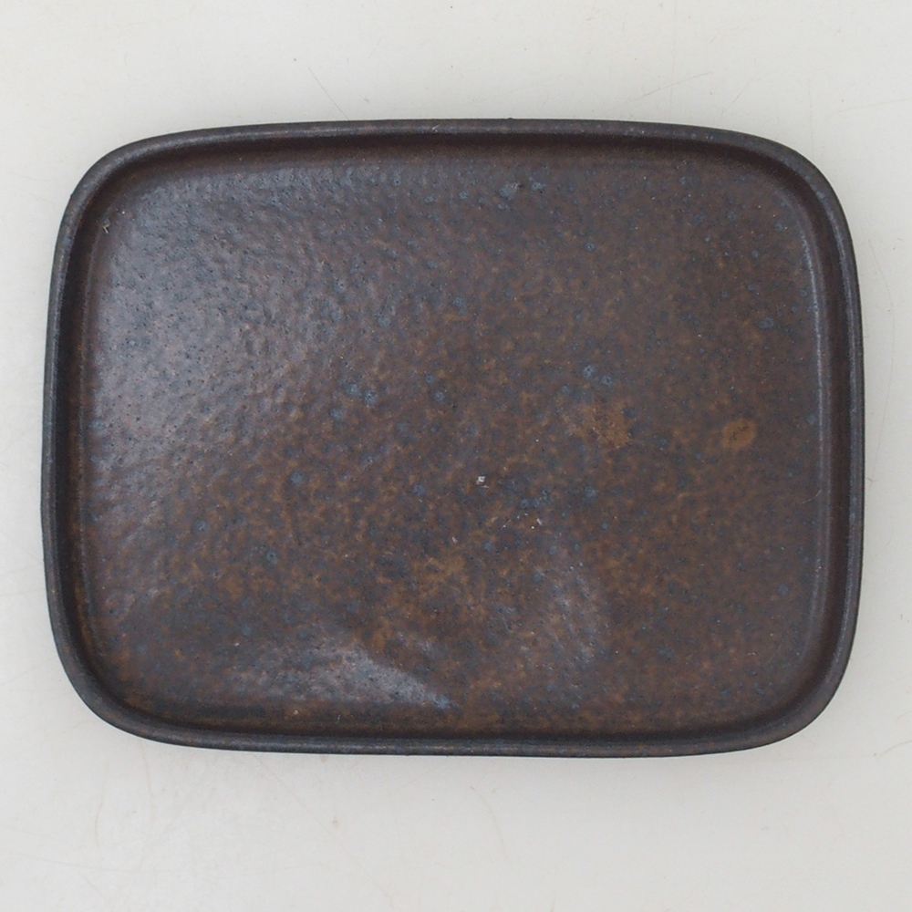 Soucoupe Bonsaï rectangle 12,5 x 10 x 1 cm - marron