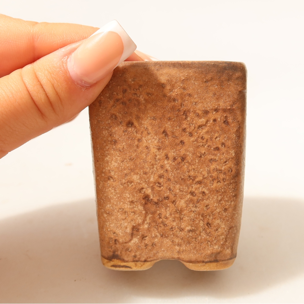 Pot à bonsaï en céramique 5 x 5 x 6,5 cm, couleur rose