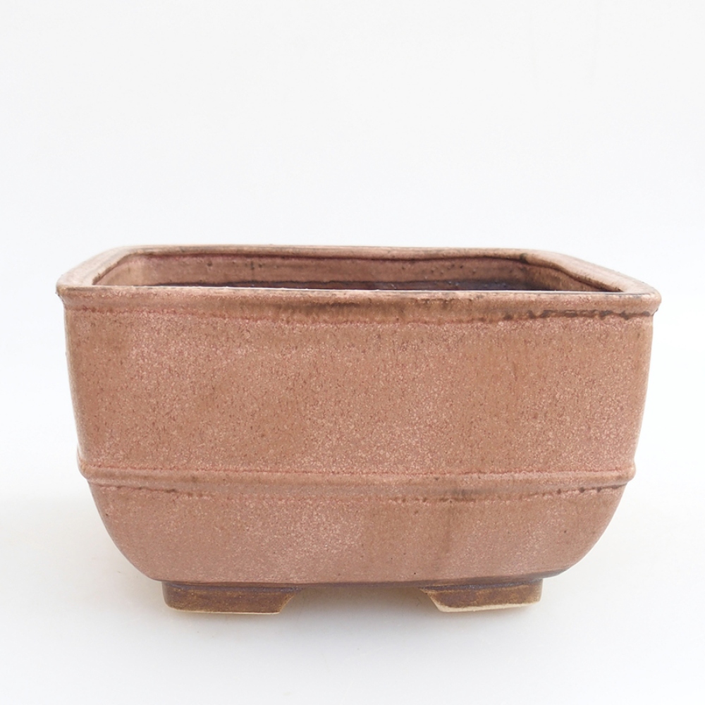 Bol à bonsaï en céramique 10,5 x 10,5 x 7 cm, rose
