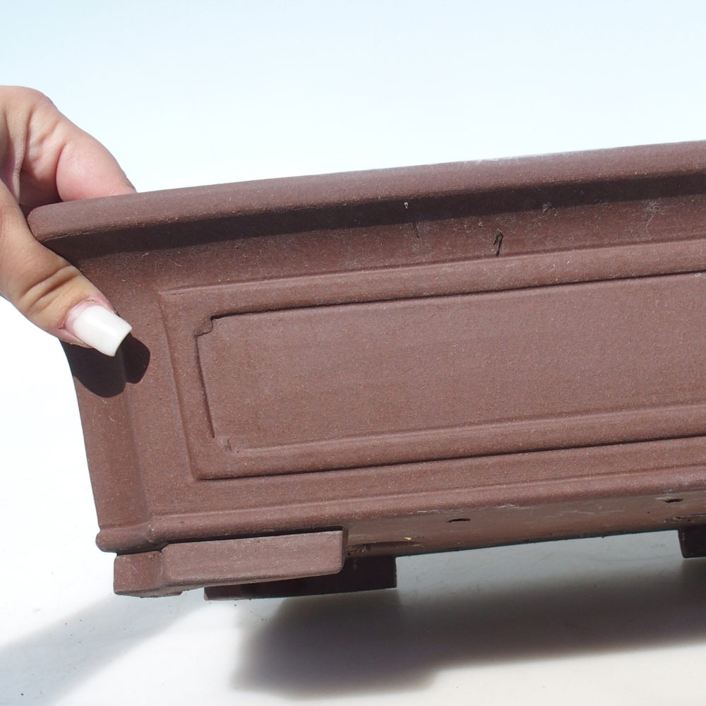 Bol pour bonsaï 35,5 x 36,5 x 11 cm bouleau brun