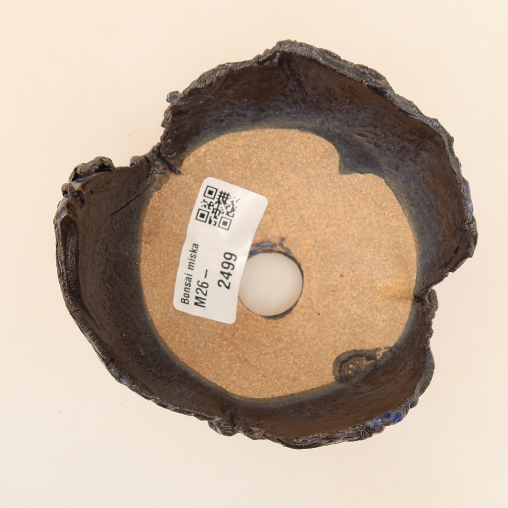 Coquille en céramique  10 x 9,5 x 6,5 cm, couleur bleu-noir