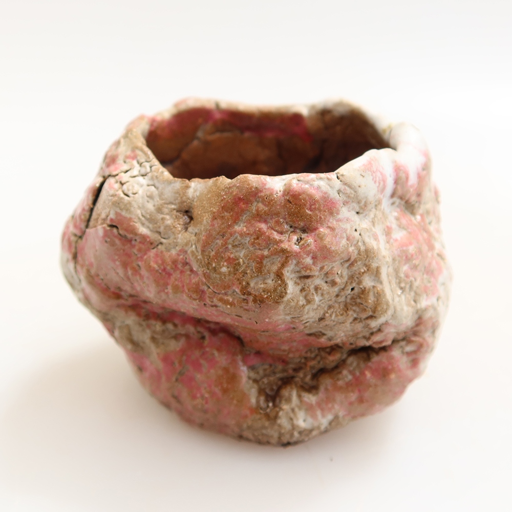 Coquille en céramique  4 x 4 x 5 cm, couleur rose