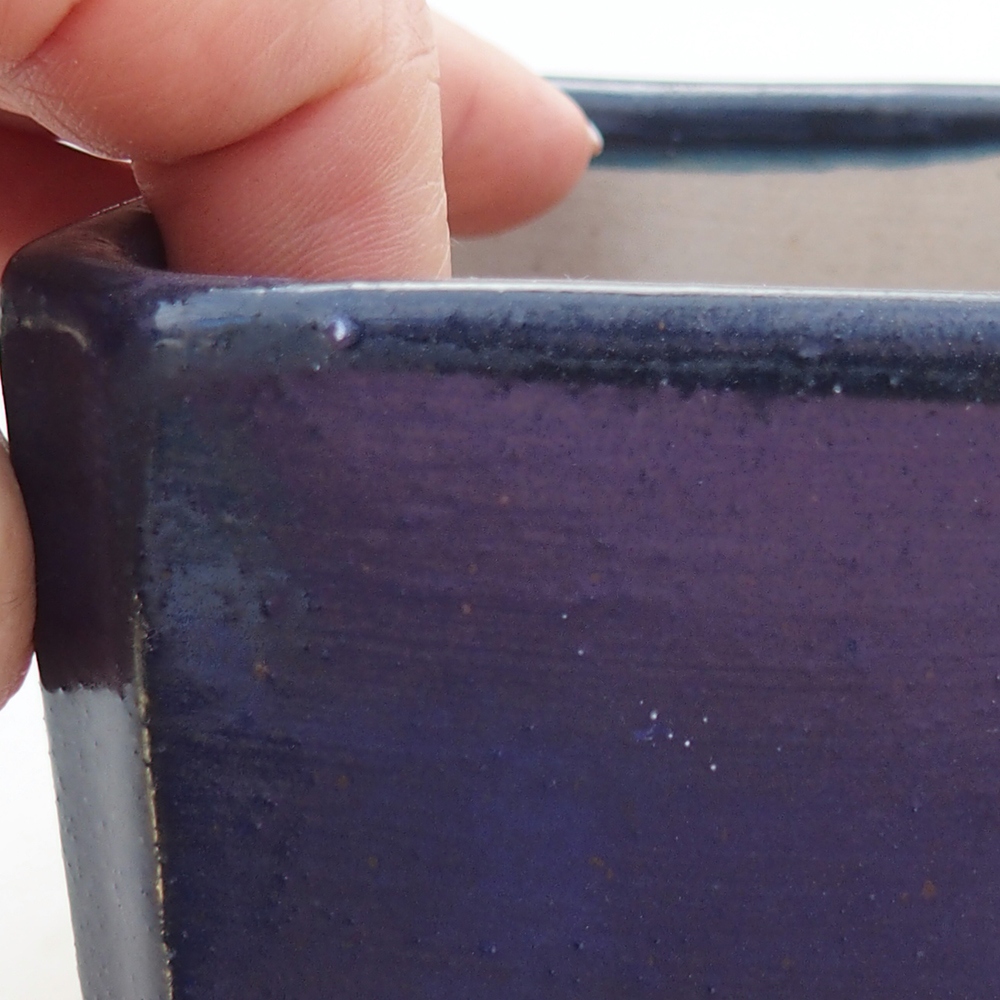 Bol à bonsaï en céramique 9 x 9 x 7 cm, couleur bleu