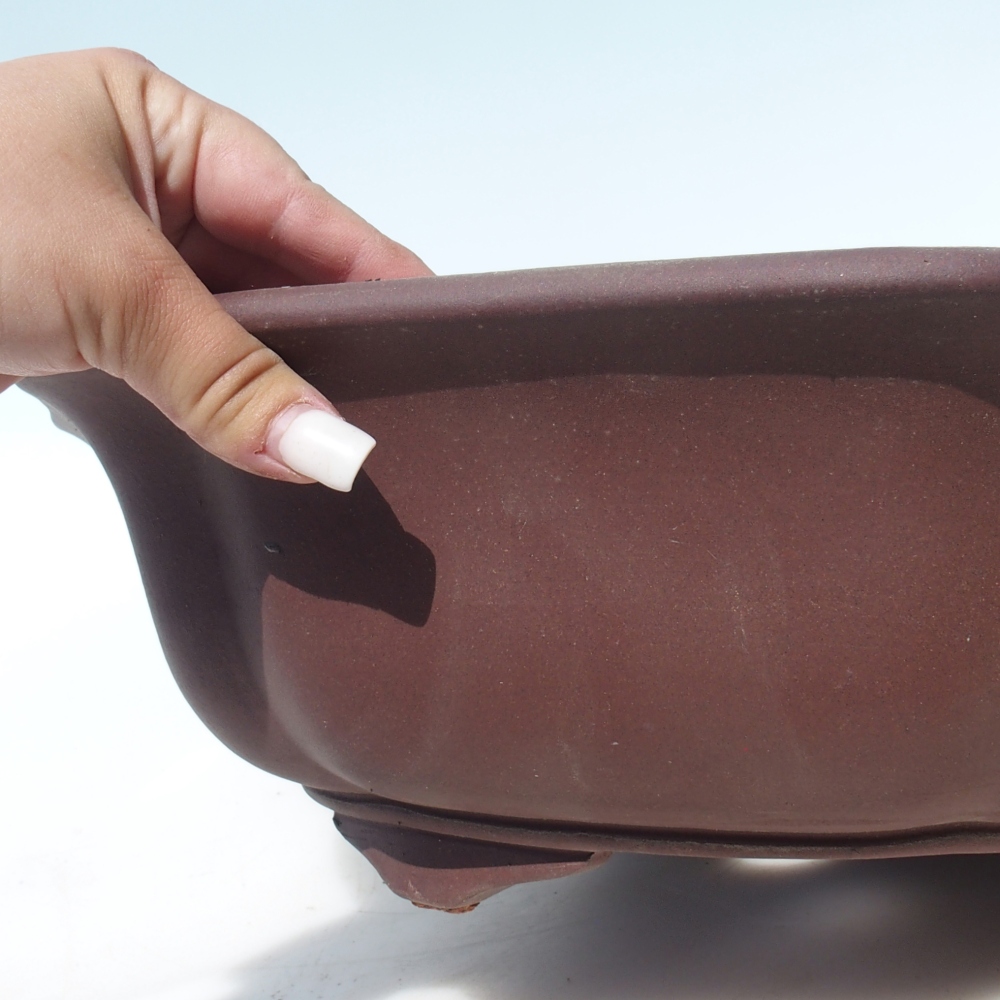 Bol pour bonsaï 39,5 x 37,5 x 12 cm - brun