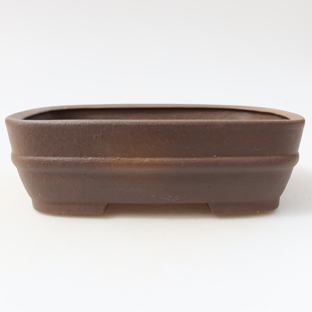 Pot à bonsaï en céramique 14,5 x 11,5 x 4,5 cm, couleur marron