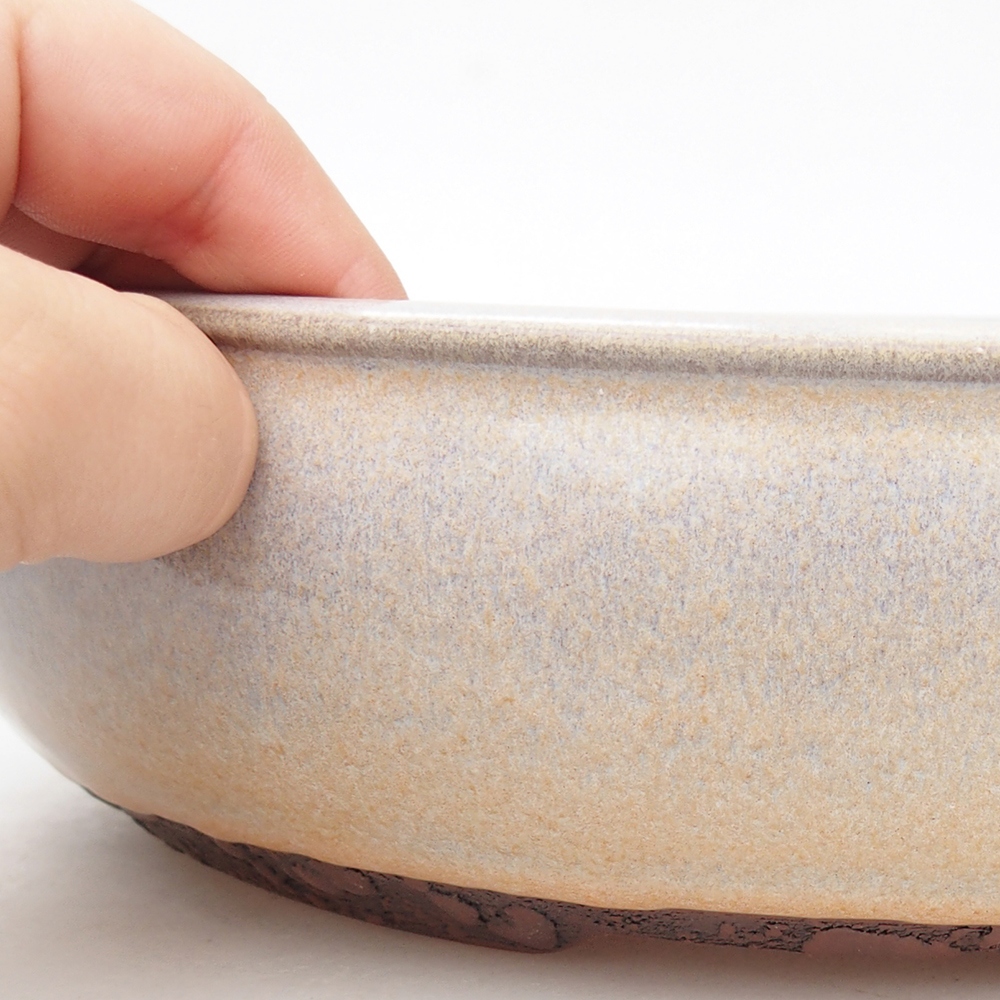 Bol bonsaï en céramique 25,5 x 25,5 x 7 cm, gris