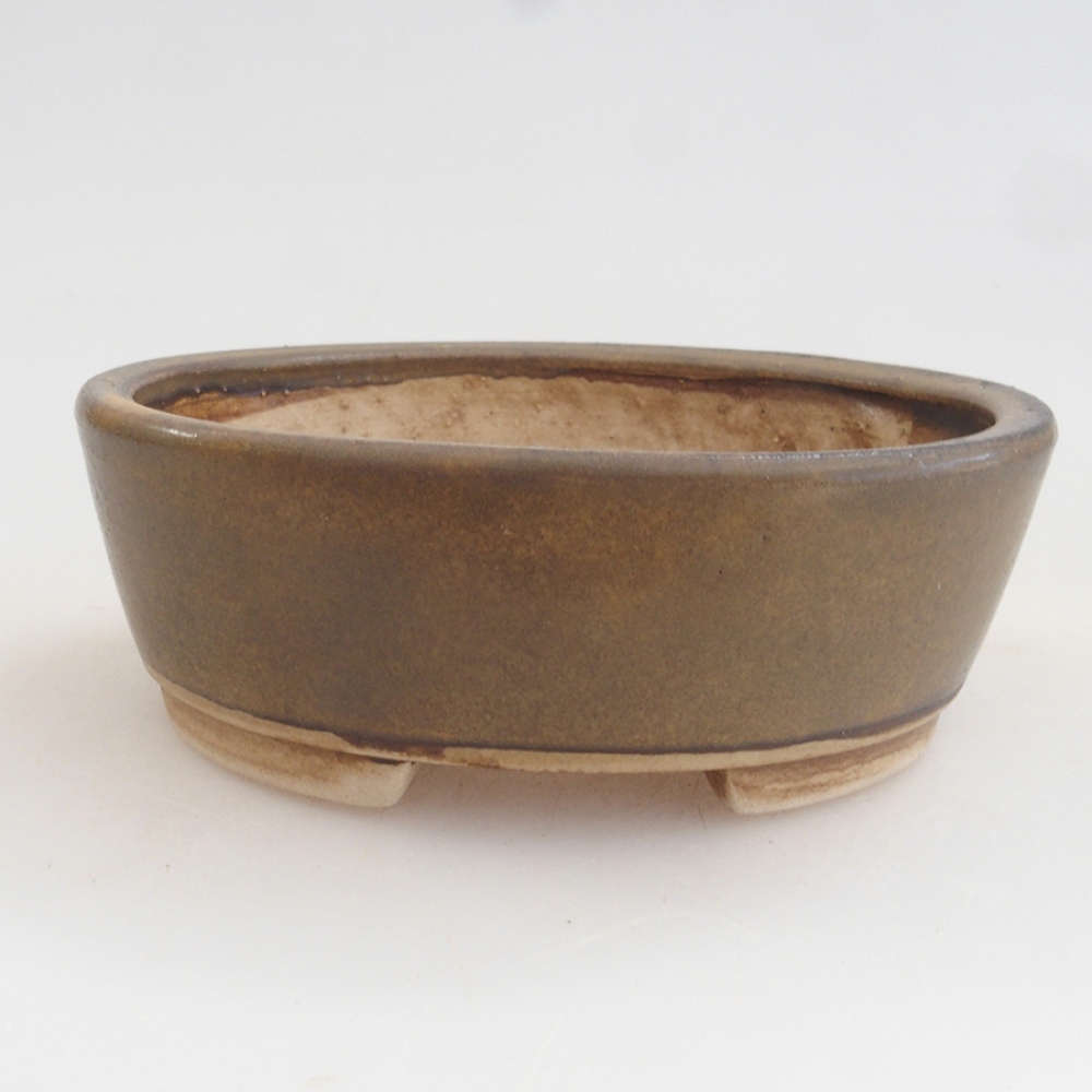 Bol à bonsaï en céramique 10 x 8,5 x 4 cm, brun