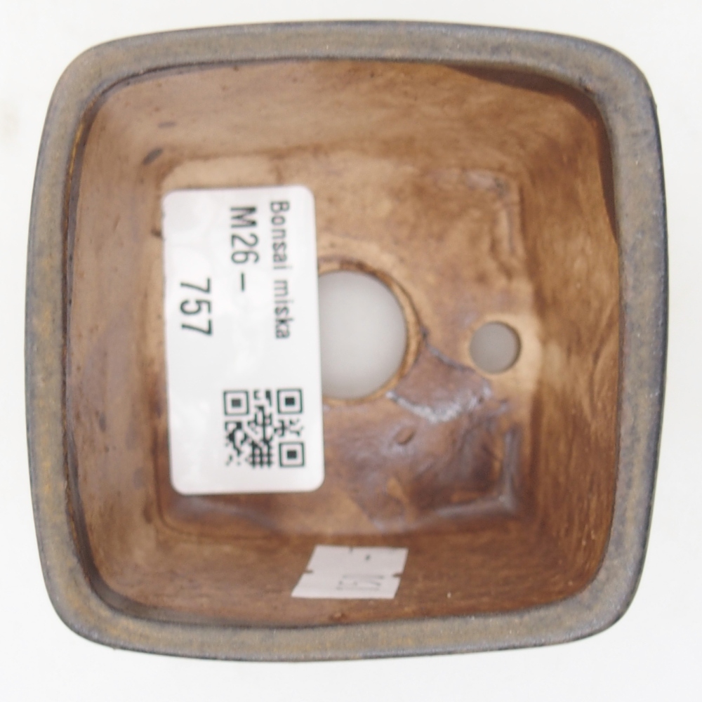 Bol à bonsaï en céramique 6 x 6 x 4,5 cm, brun