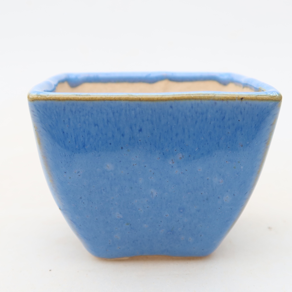 Bol à bonsaï en céramique 5,5 x 5,5 x 4,5 cm, couleur bleu
