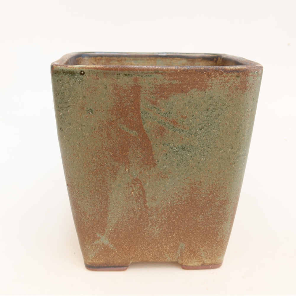 Bol à bonsaï en céramique 14 x 14 x 15 cm, brun