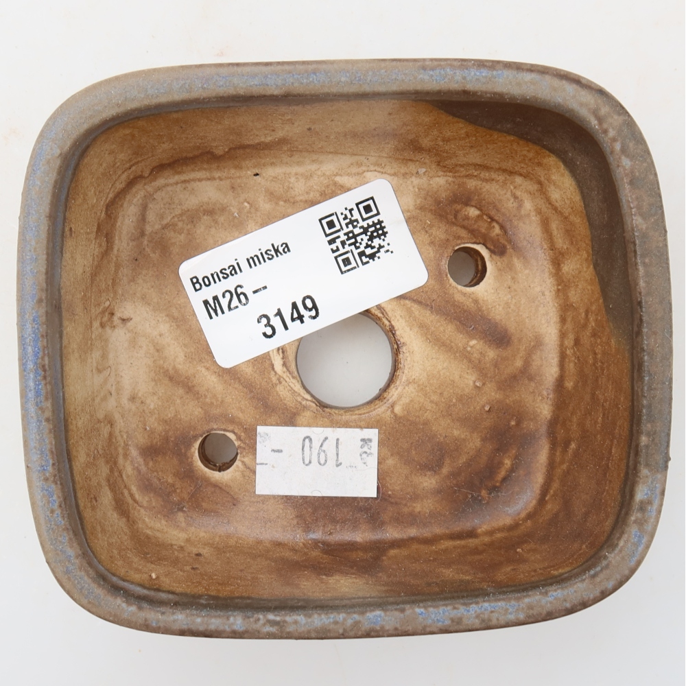 Pot à bonsaï en céramique 10 x 8,5 x 4 cm, couleur bleue