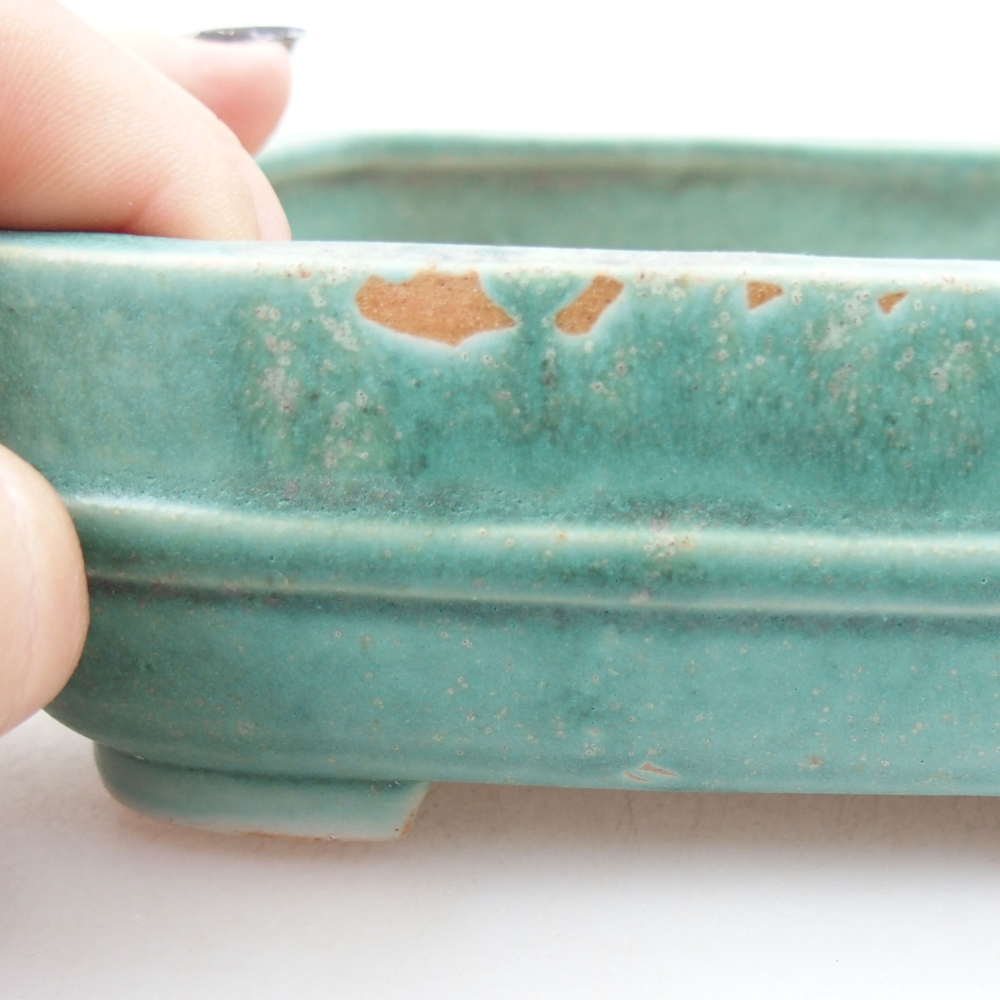 Bol à bonsaï en céramique 22 x 17 x 5 cm, vert