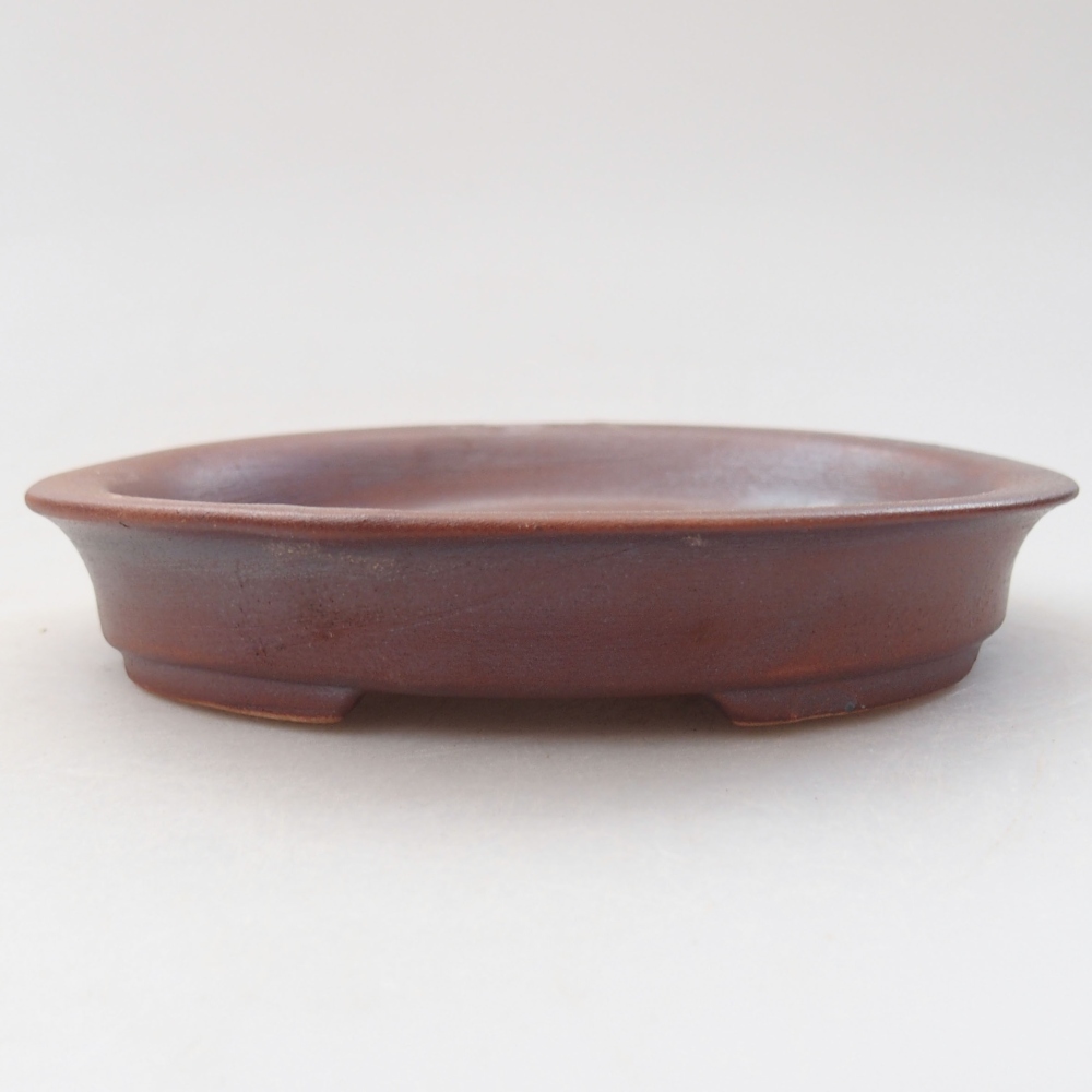 Bol à bonsaï en céramique 12,5 x 10,5 x 2 cm, brun