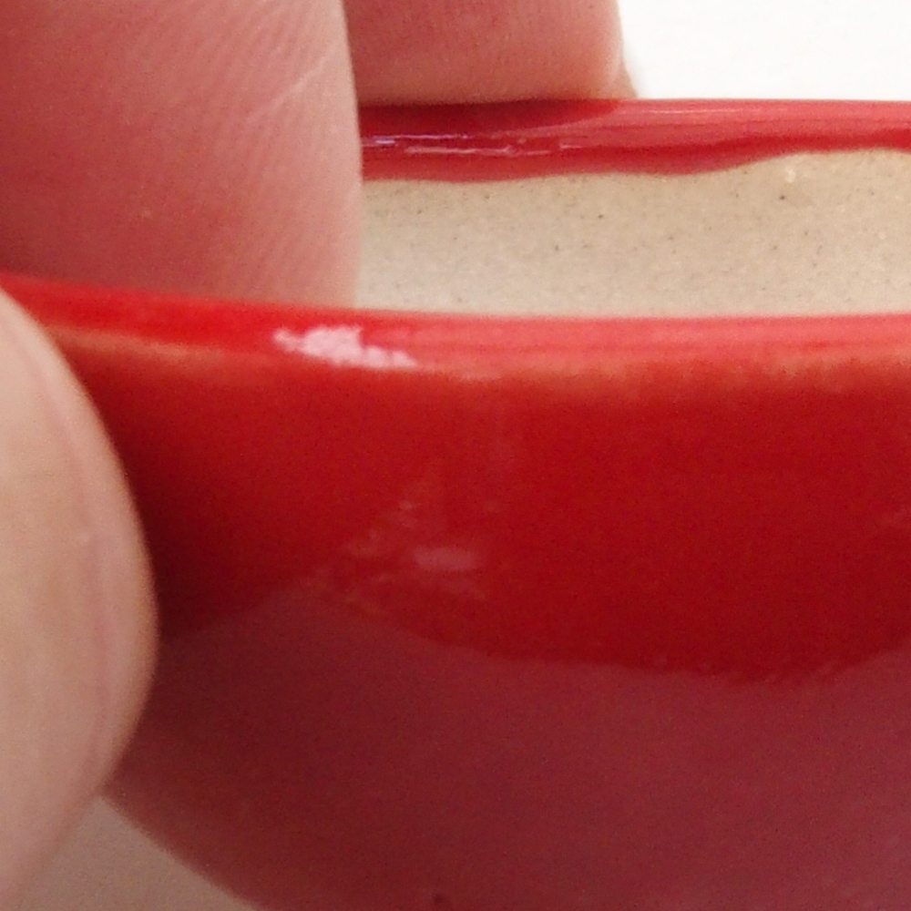 Mini bol bonsaï 6 x 6 x 2,5 cm, couleur rouge