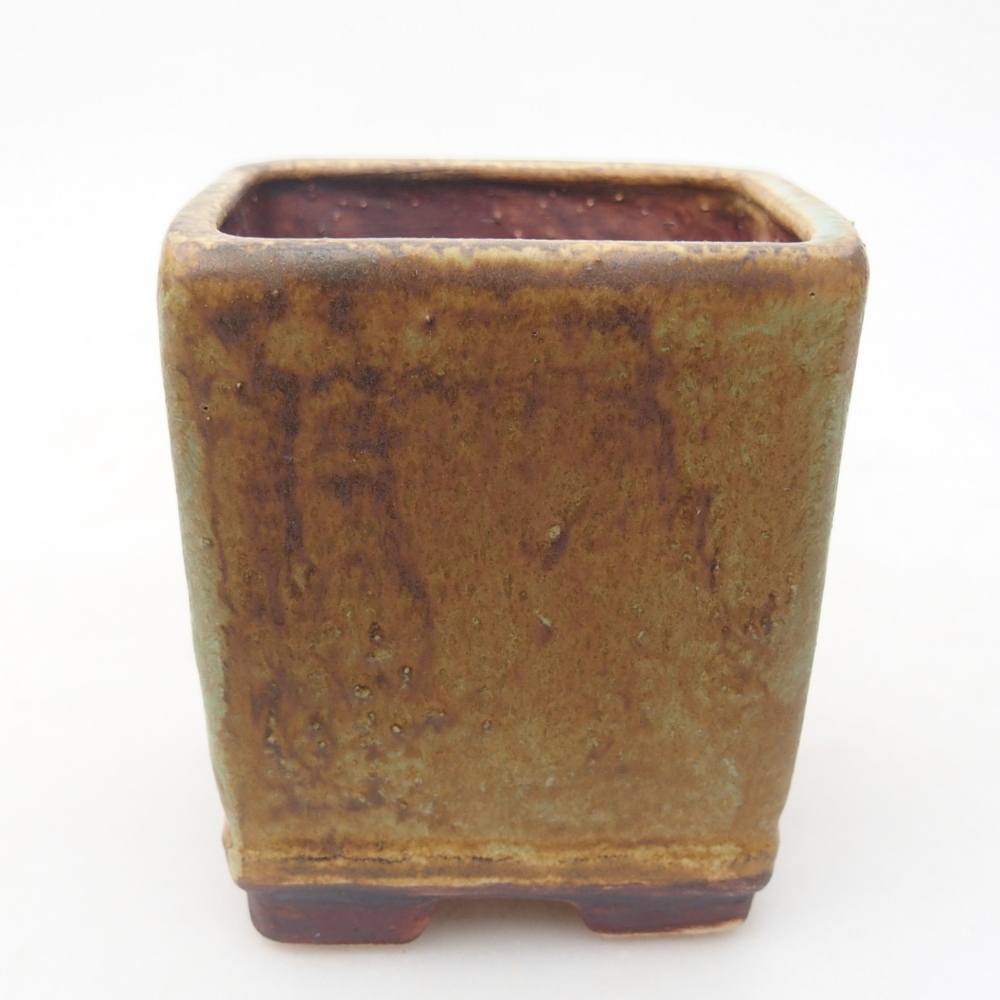 Bol à bonsaï en céramique 6,5 x 6,5 x 7 cm, vert