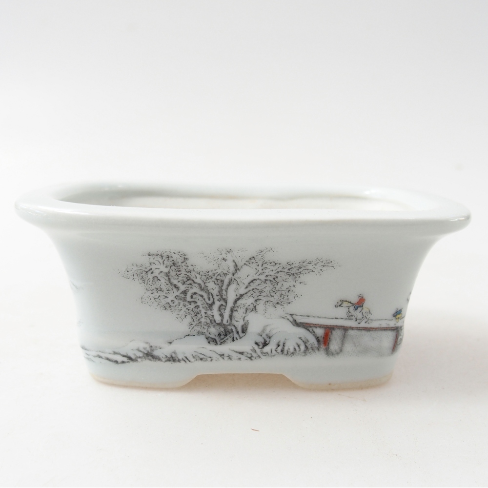 Mini bol bonsaï 10 x 7,5 x 4 cm, couleur blanc