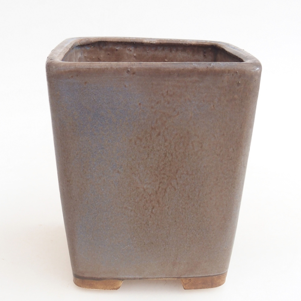 Bol à bonsaï en céramique 10 x 10 x 12 cm, brun